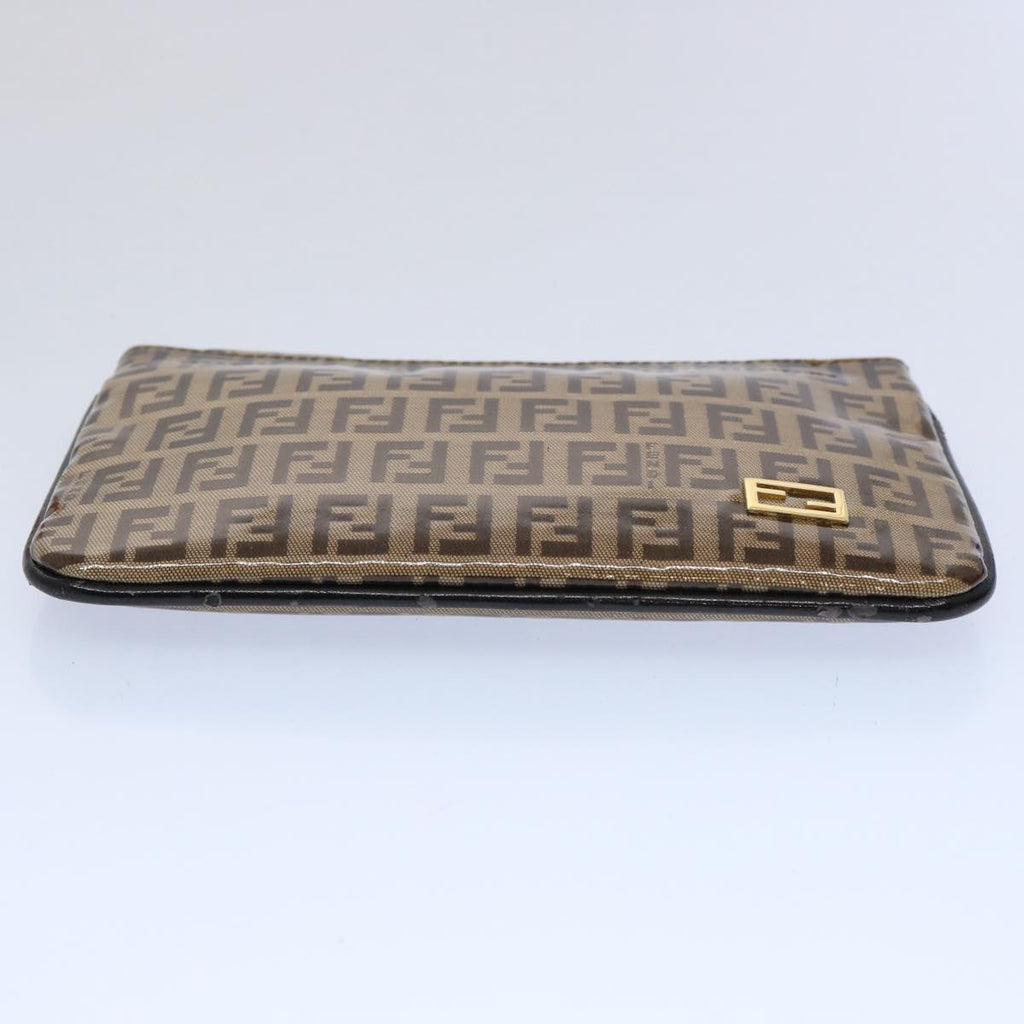 FENDI Zucchino Canvas Pouch Brownbs10758