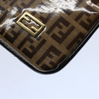 FENDI Zucchino Canvas Pouch Brownbs10758