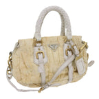 PRADA Hand Bag Nylon 2way White  bs10794