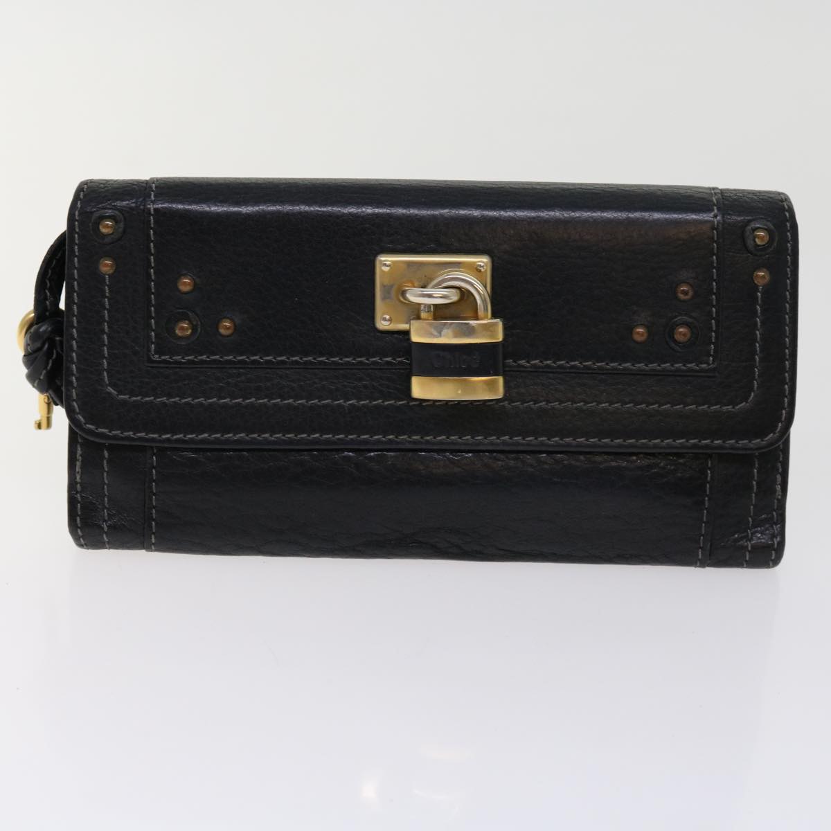 Chloe Wallet Leather 3Set Black Gray bs10807