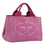 PRADA Canapa PM Hand Bag Canvas Pink  bs10834