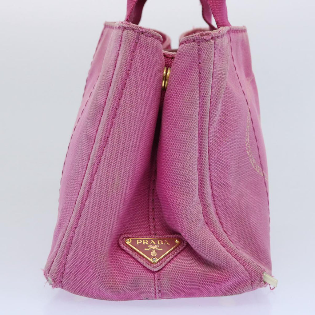 PRADA Canapa PM Hand Bag Canvas Pink  bs10834