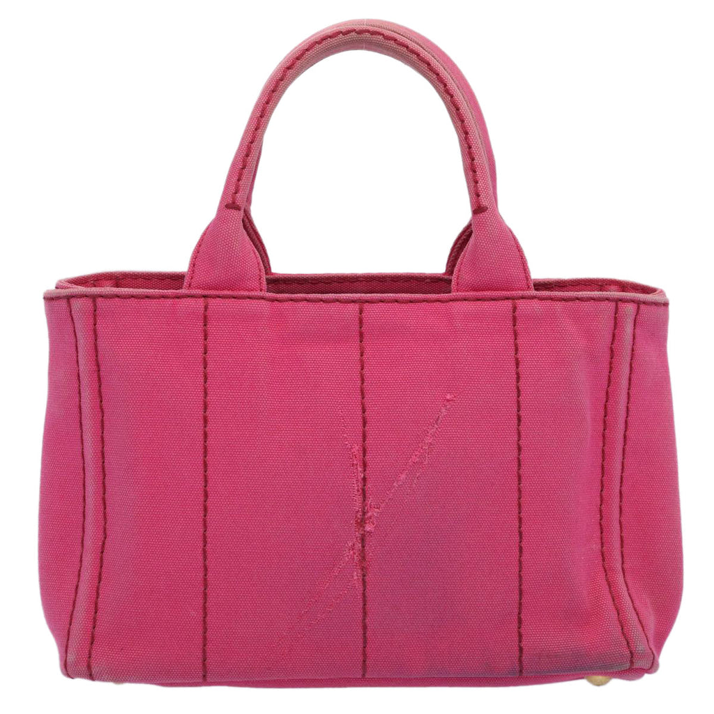 PRADA Canapa PM Hand Bag Canvas Pink  bs10835