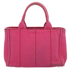 PRADA Canapa PM Hand Bag Canvas Pink  bs10835
