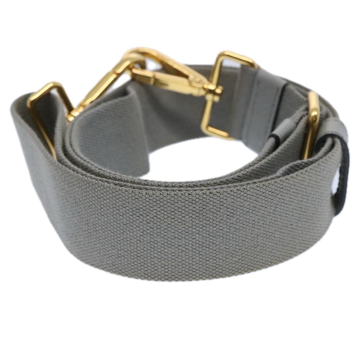 PRADA Adjustable Shoulder Strap Canvas 24""-42.5"" Gray  bs10880
