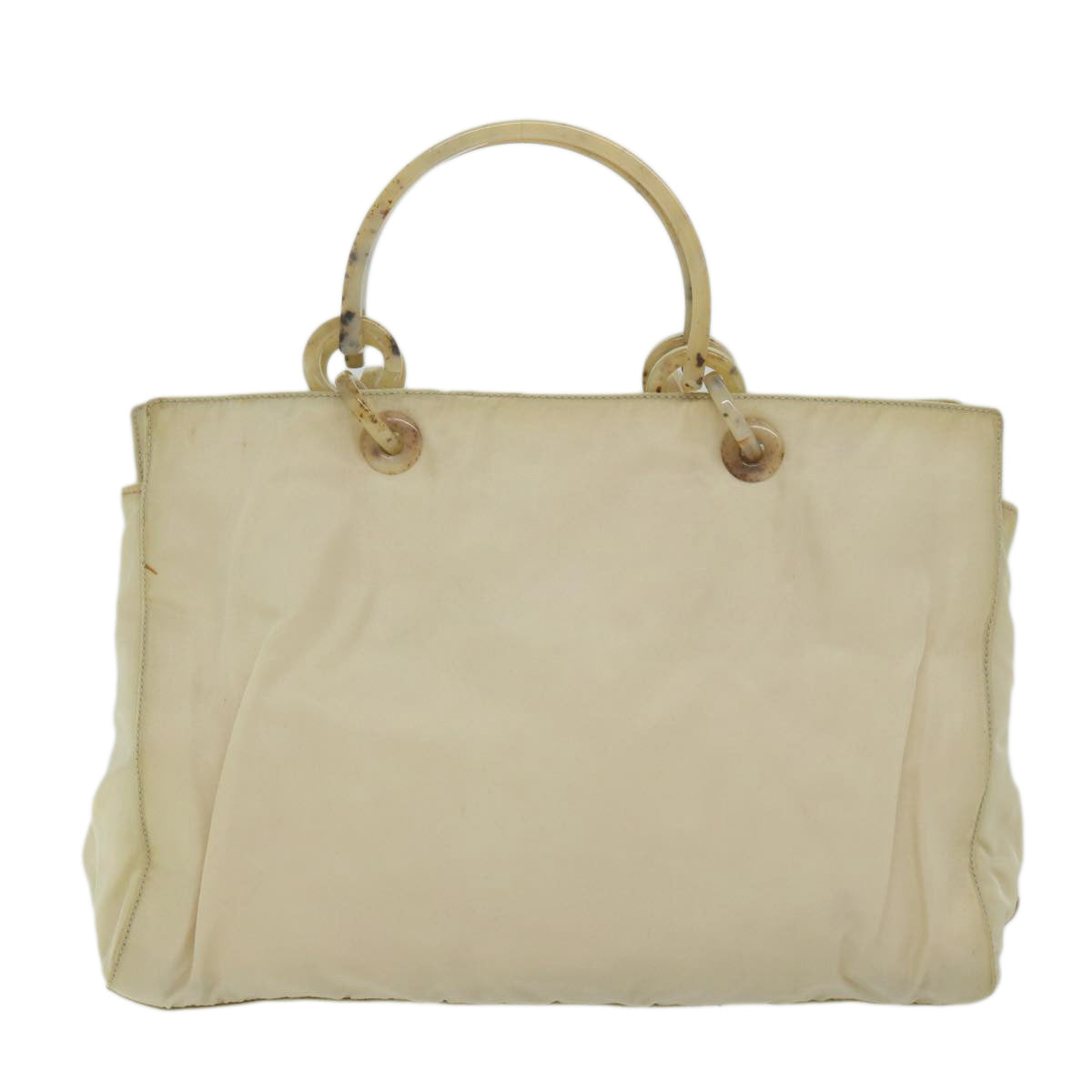 PRADA Hand Bag Nylon Beige  bs10883