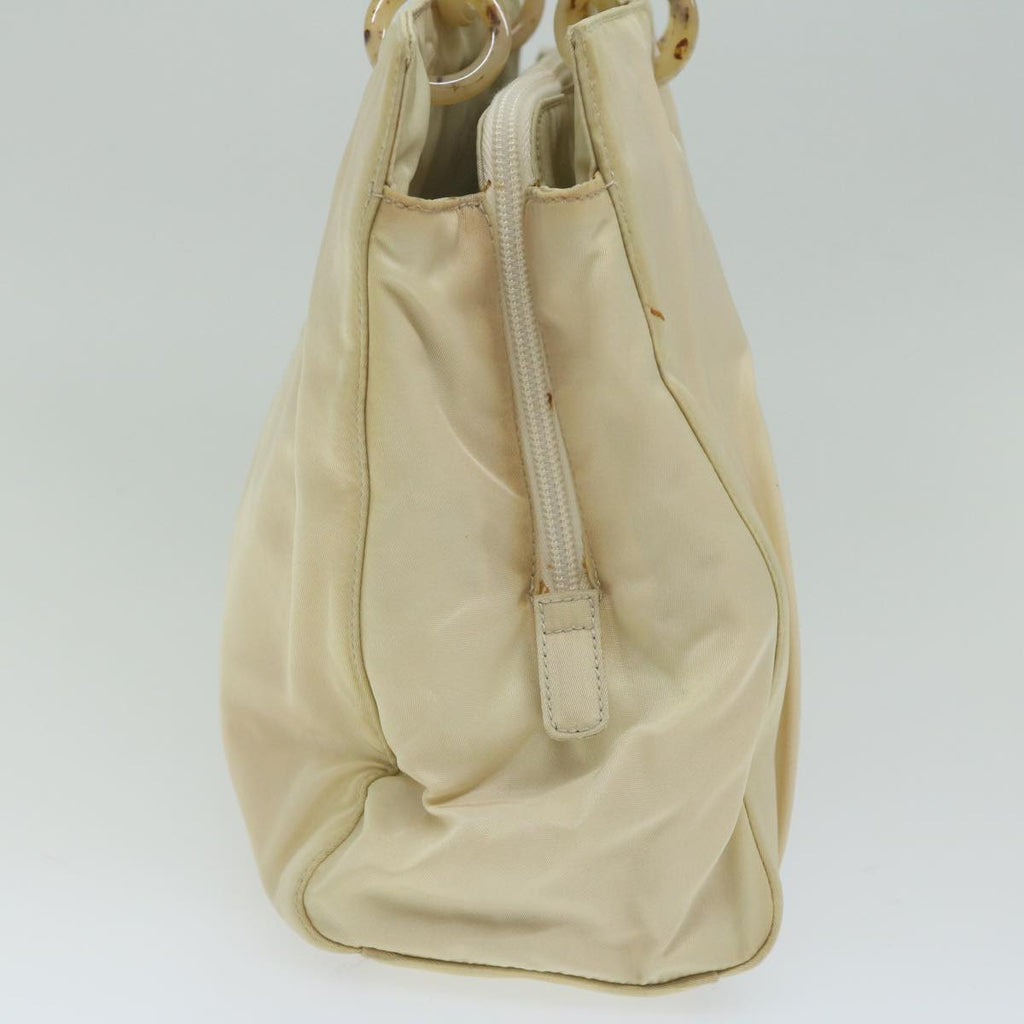 PRADA Hand Bag Nylon Beige  bs10883