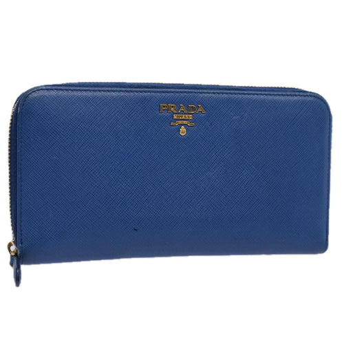 PRADA Long Wallet Safiano leather Blue  bs10894