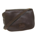 CELINE Shoulder Bag Leather Brown  10936