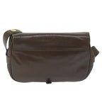 CELINE Shoulder Bag Leather Brown  10936