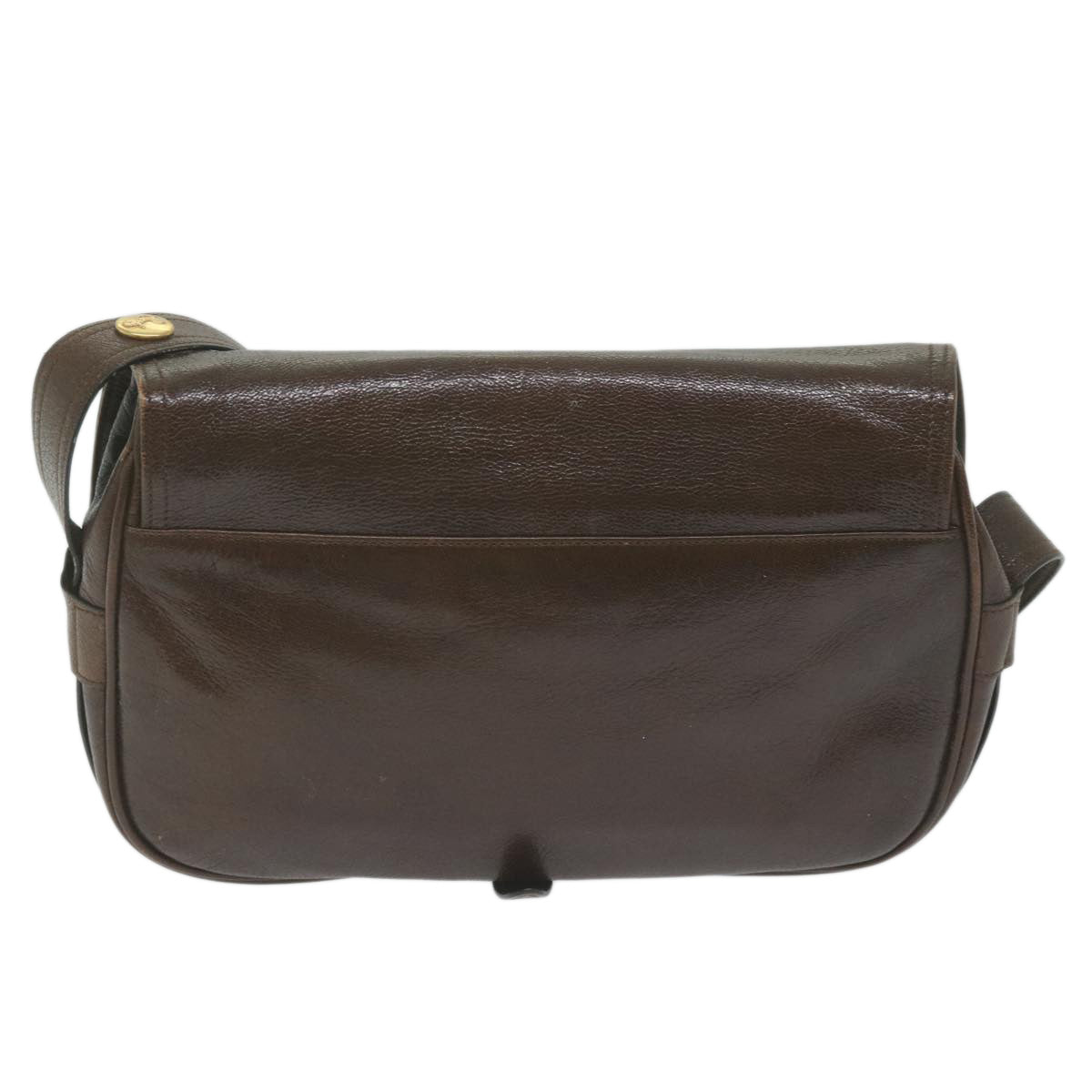 CELINE Shoulder Bag Leather Brown  10936