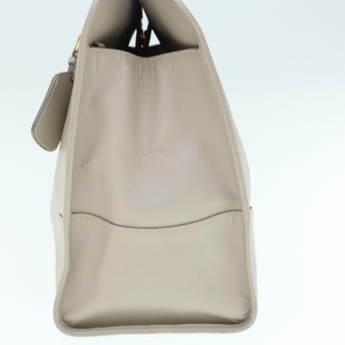 PRADA Hand Bag Safiano leather Beige  bs10954