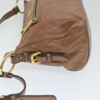 PRADA Shoulder Bag Leather Brown  bs10961