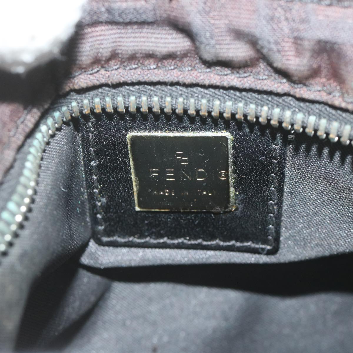 FENDI Zucca Canvas Shoulder Bag Blackbs10962