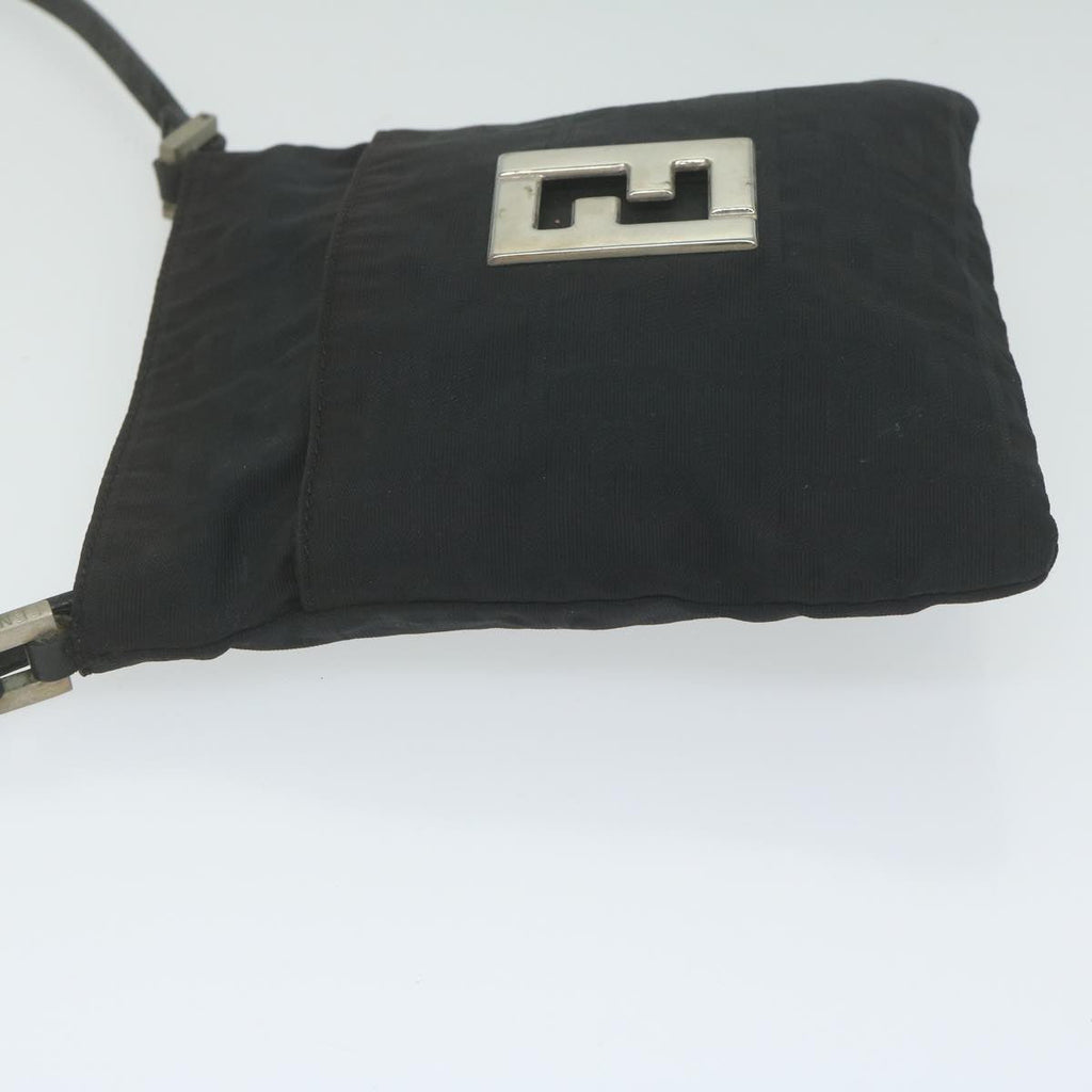 FENDI Zucca Canvas Shoulder Bag Blackbs10962