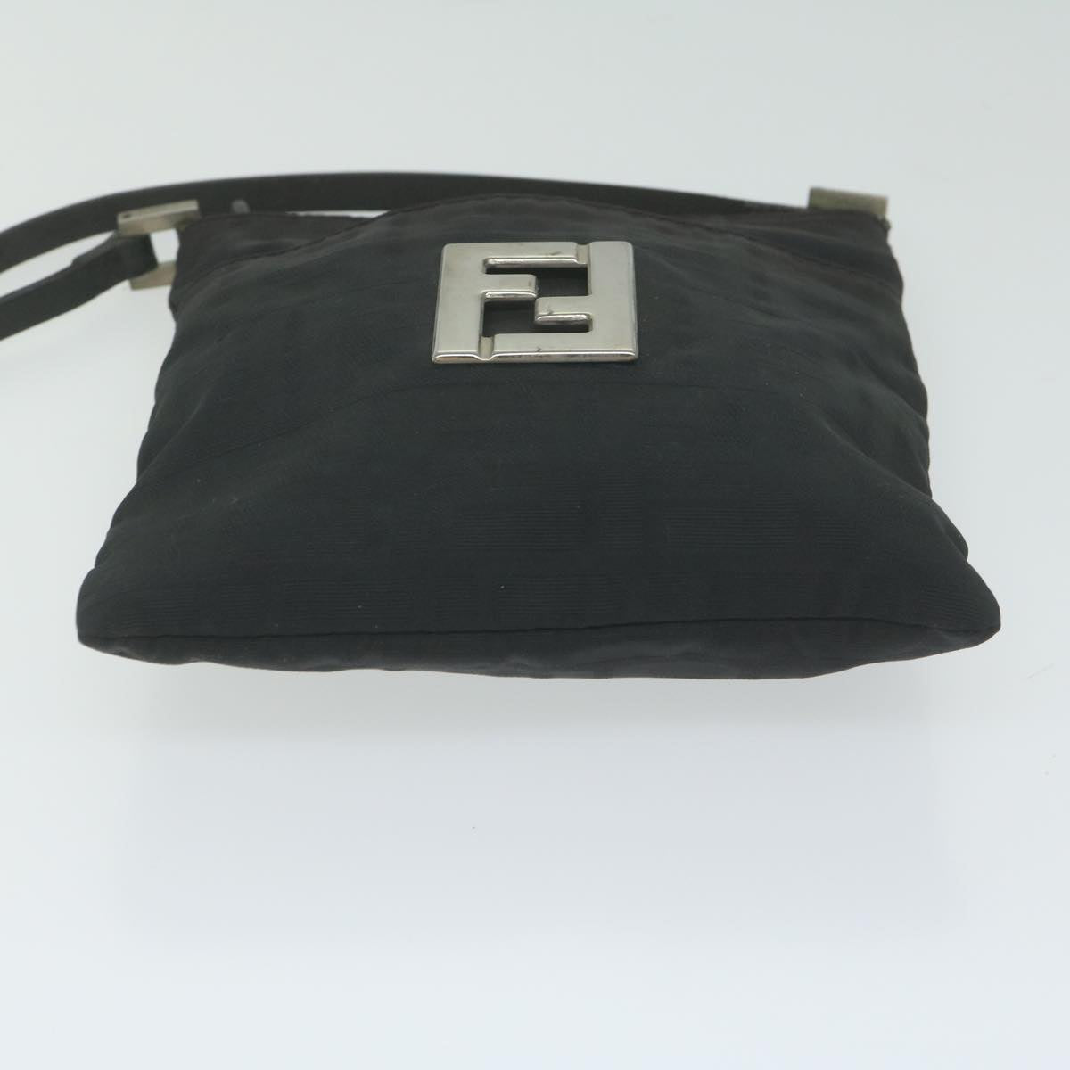 FENDI Zucca Canvas Shoulder Bag Blackbs10962