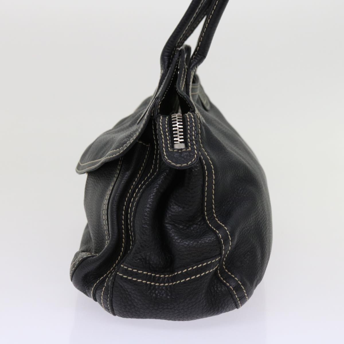 PRADA Shoulder Bag Leather Black  bs10964