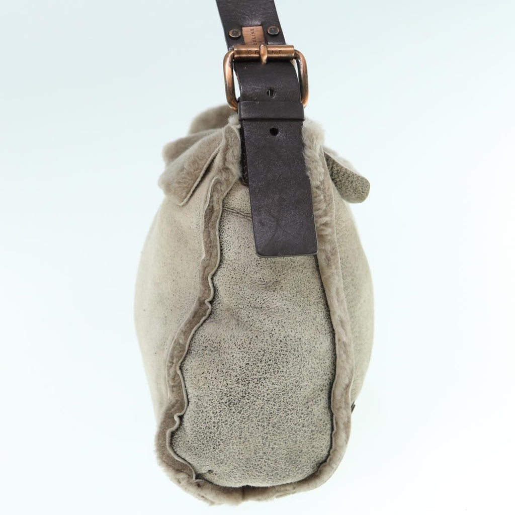 CELINE Hand Bag fur Beige  10981