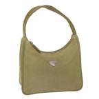PRADA Hand Bag Nylon Beige  bs10991