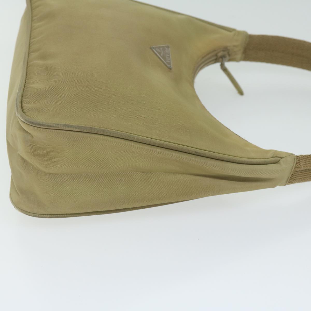PRADA Hand Bag Nylon Beige  bs10991