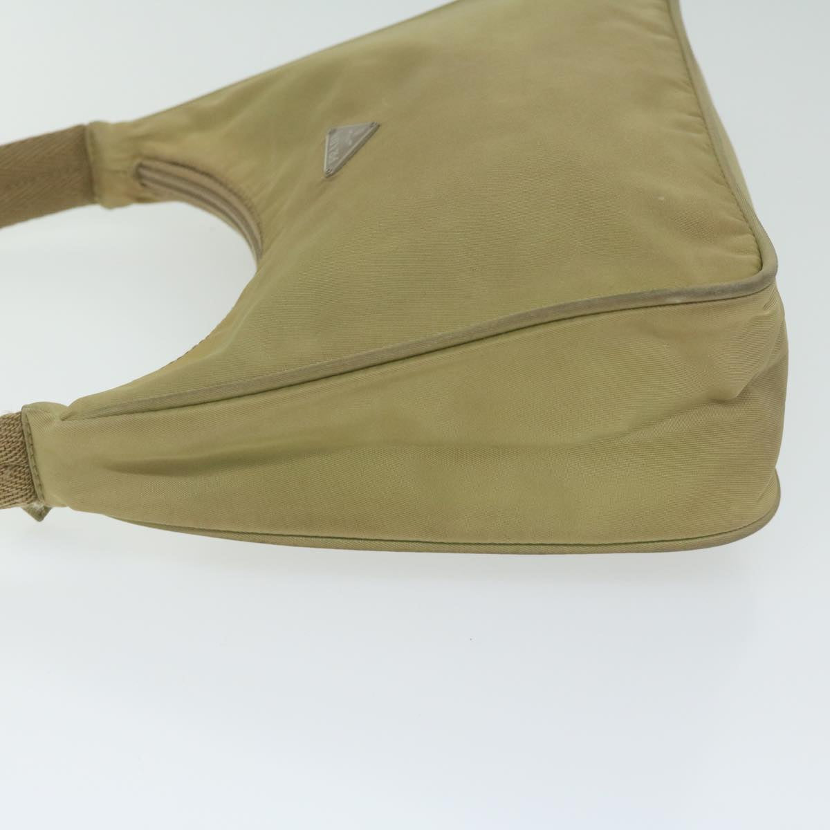 PRADA Hand Bag Nylon Beige  bs10991