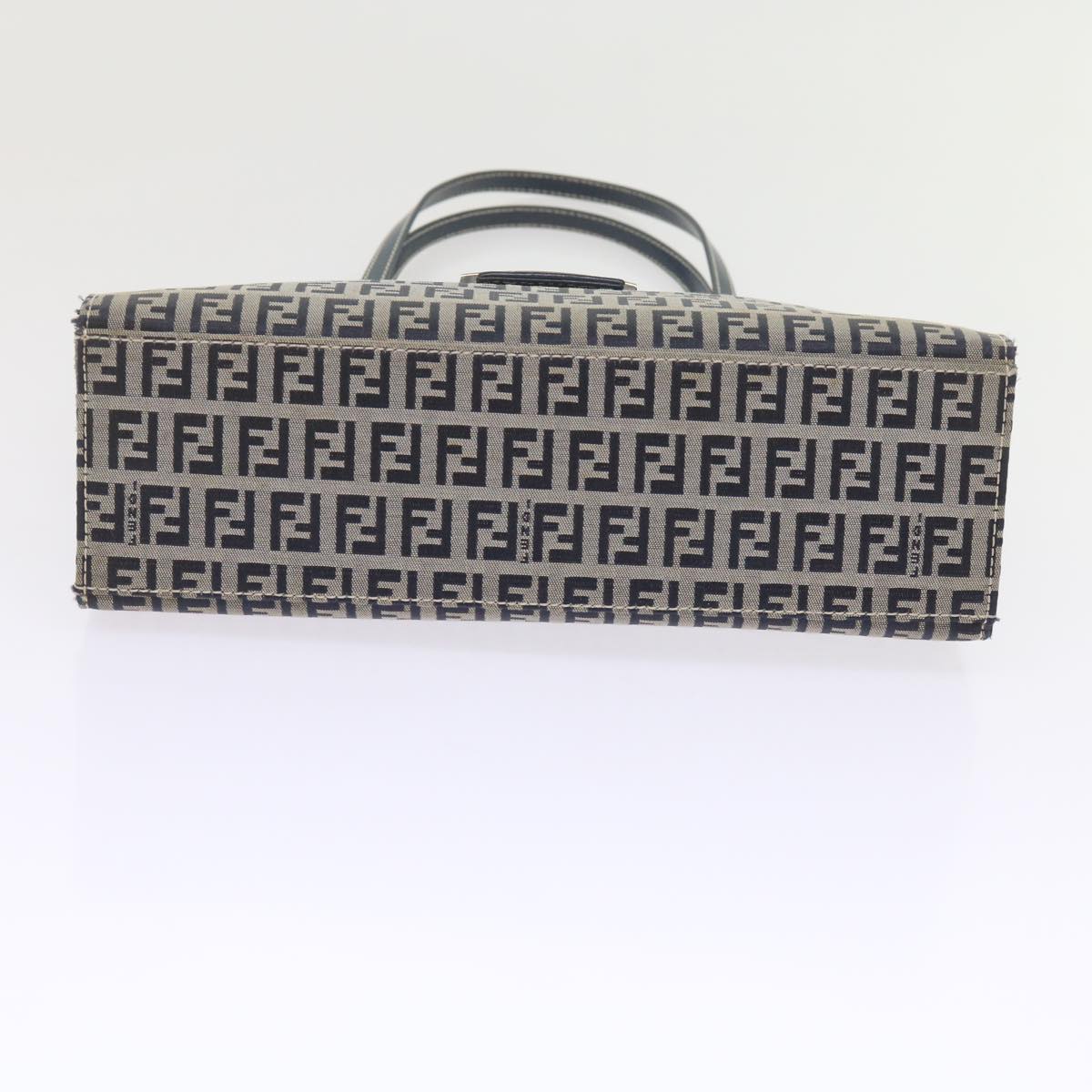 FENDI Zucchino Canvas Mamma Baguette Shoulder Bag Navybs11001