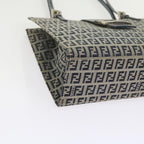 FENDI Zucchino Canvas Mamma Baguette Shoulder Bag Navybs11001
