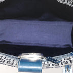 FENDI Zucchino Canvas Mamma Baguette Shoulder Bag Navybs11001