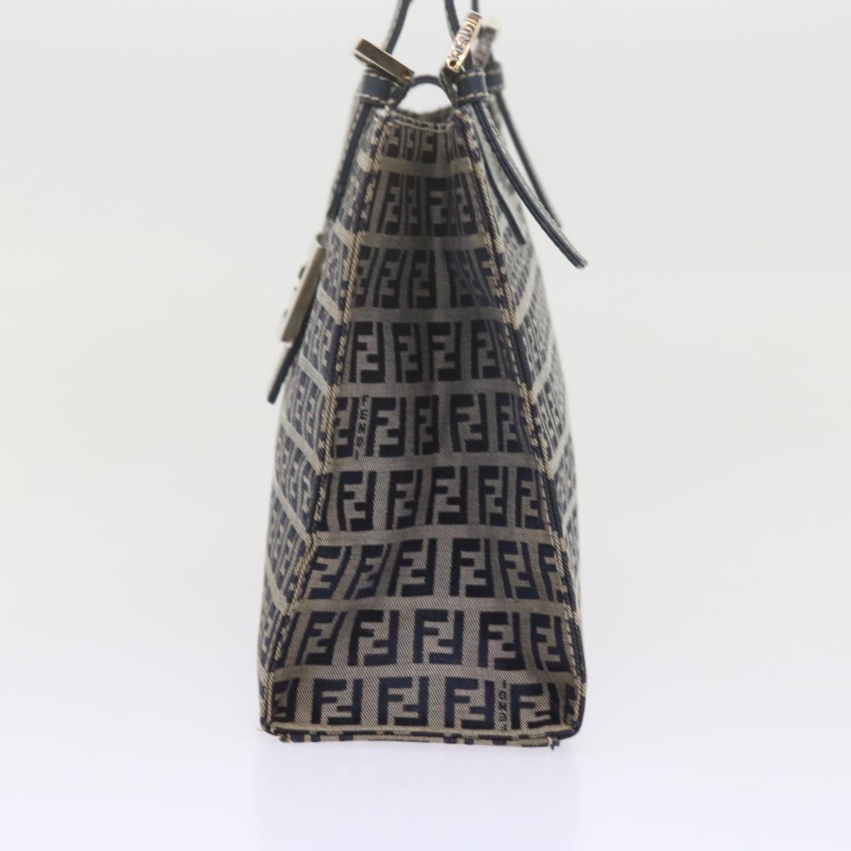 FENDI Zucchino Canvas Mamma Baguette Shoulder Bag Navybs11001