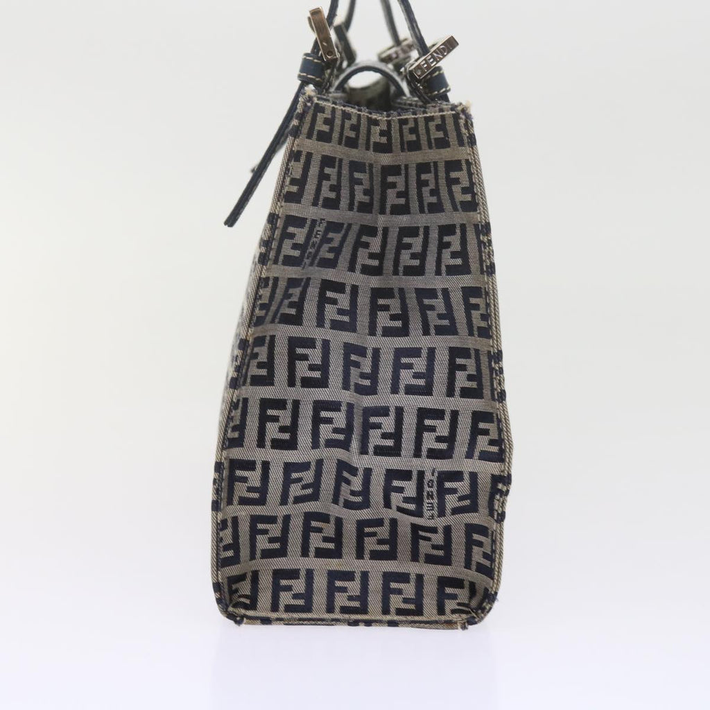 FENDI Zucchino Canvas Mamma Baguette Shoulder Bag Navybs11001