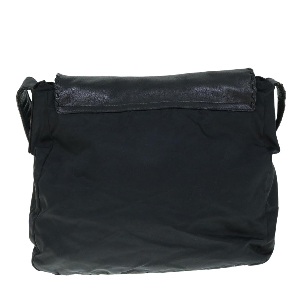 PRADA Shoulder Bag Leather nylon Black  bs11028