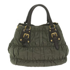 PRADA Hand Bag Nylon 2way Khaki  bs11075