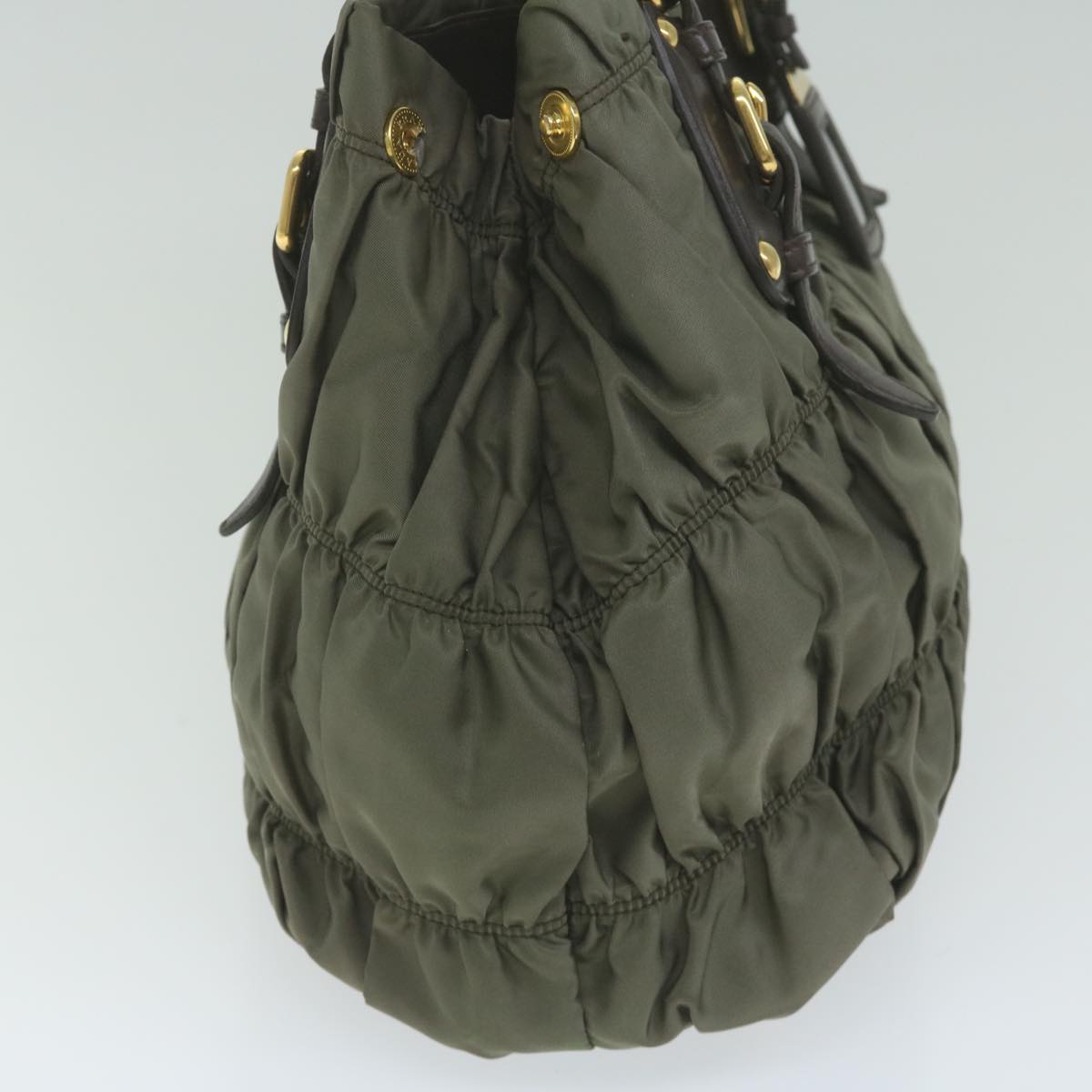 PRADA Hand Bag Nylon 2way Khaki  bs11075