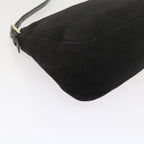 FENDI Mamma Baguette Shoulder Bag Suede Black 2308 26325 089bs11079