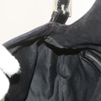 FENDI Mamma Baguette Shoulder Bag Suede Black 2308 26325 089bs11079