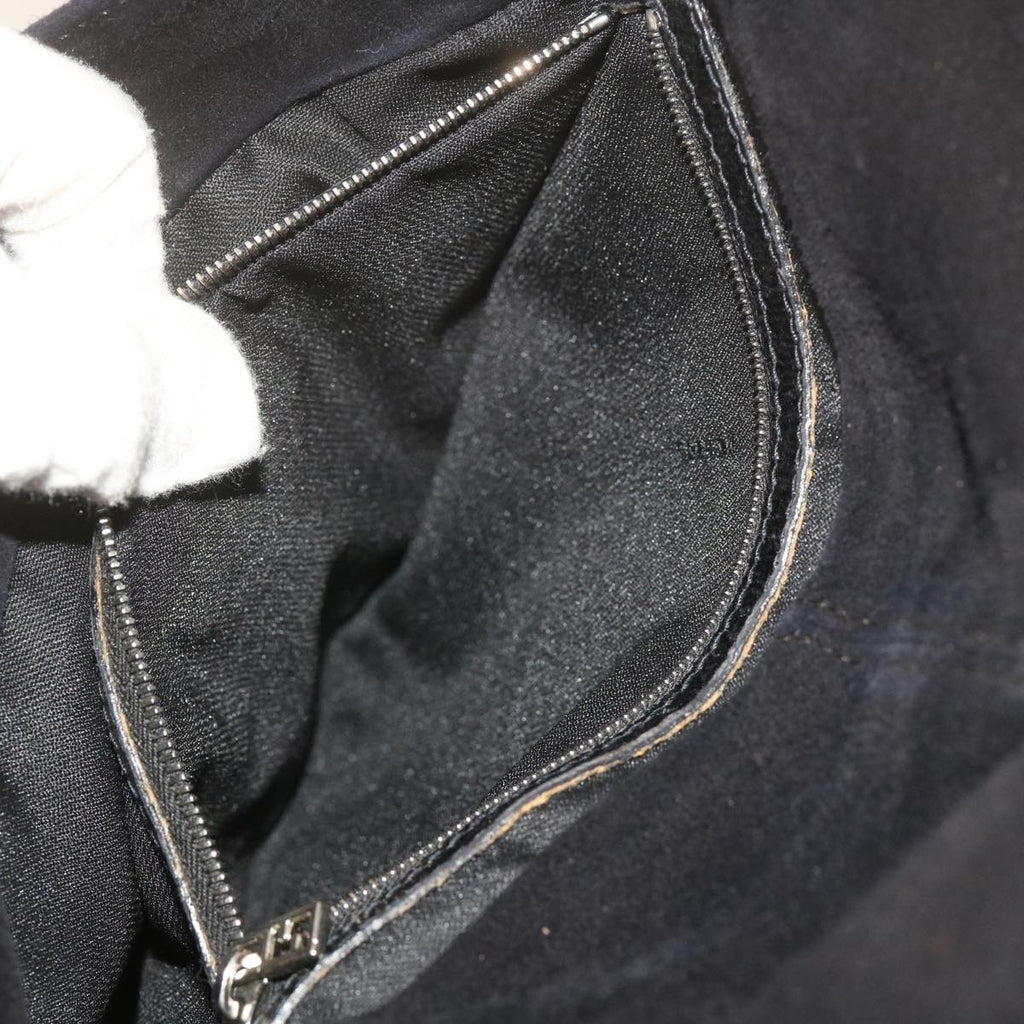 FENDI Mamma Baguette Shoulder Bag Suede Black 2308 26325 089bs11079