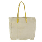 PRADA Tote Bag Canvas Beige Yellow  bs11088