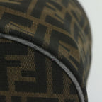 FENDI Zucca Canvas Vanity Cosmetic Pouch Black Brownbs11154