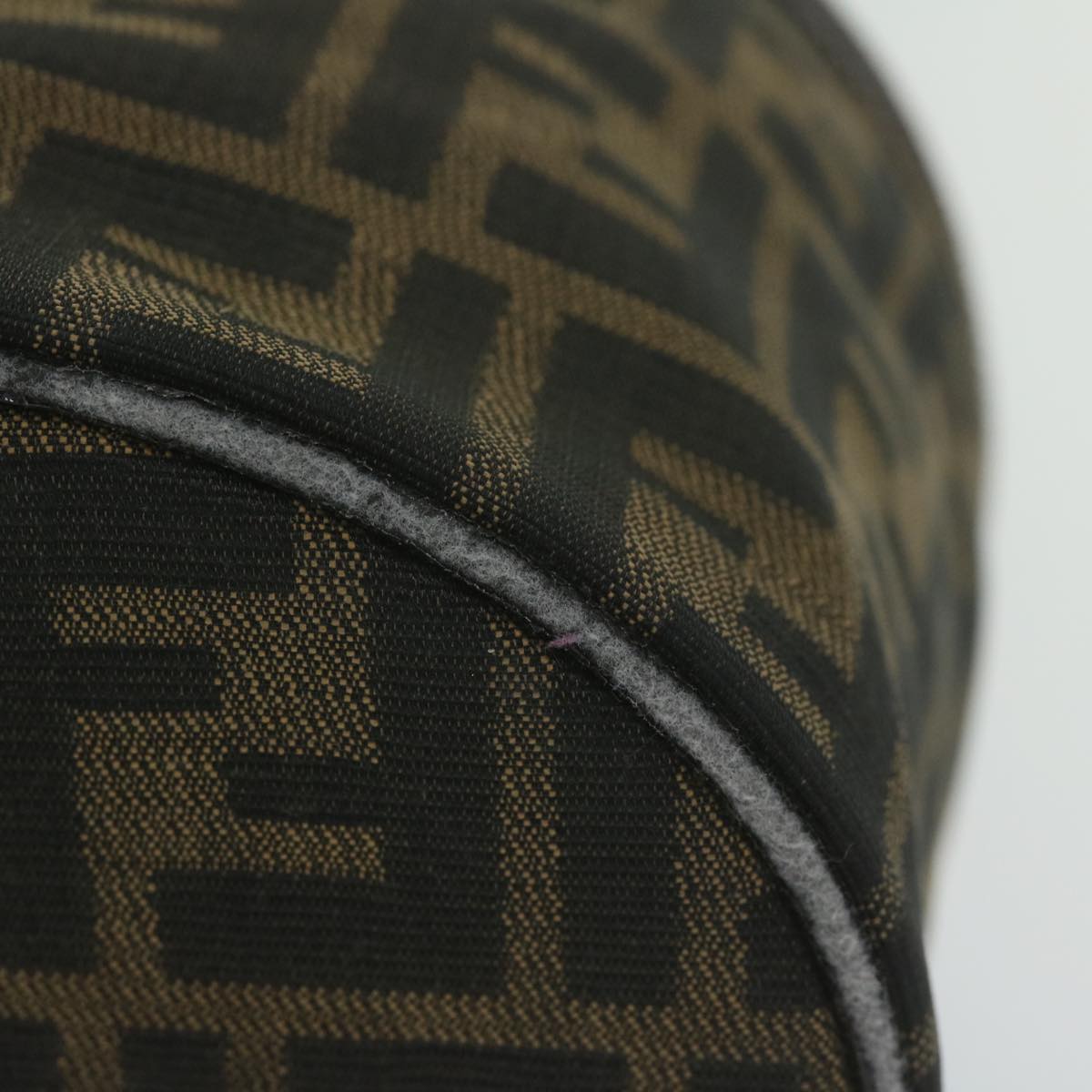 FENDI Zucca Canvas Vanity Cosmetic Pouch Black Brownbs11154