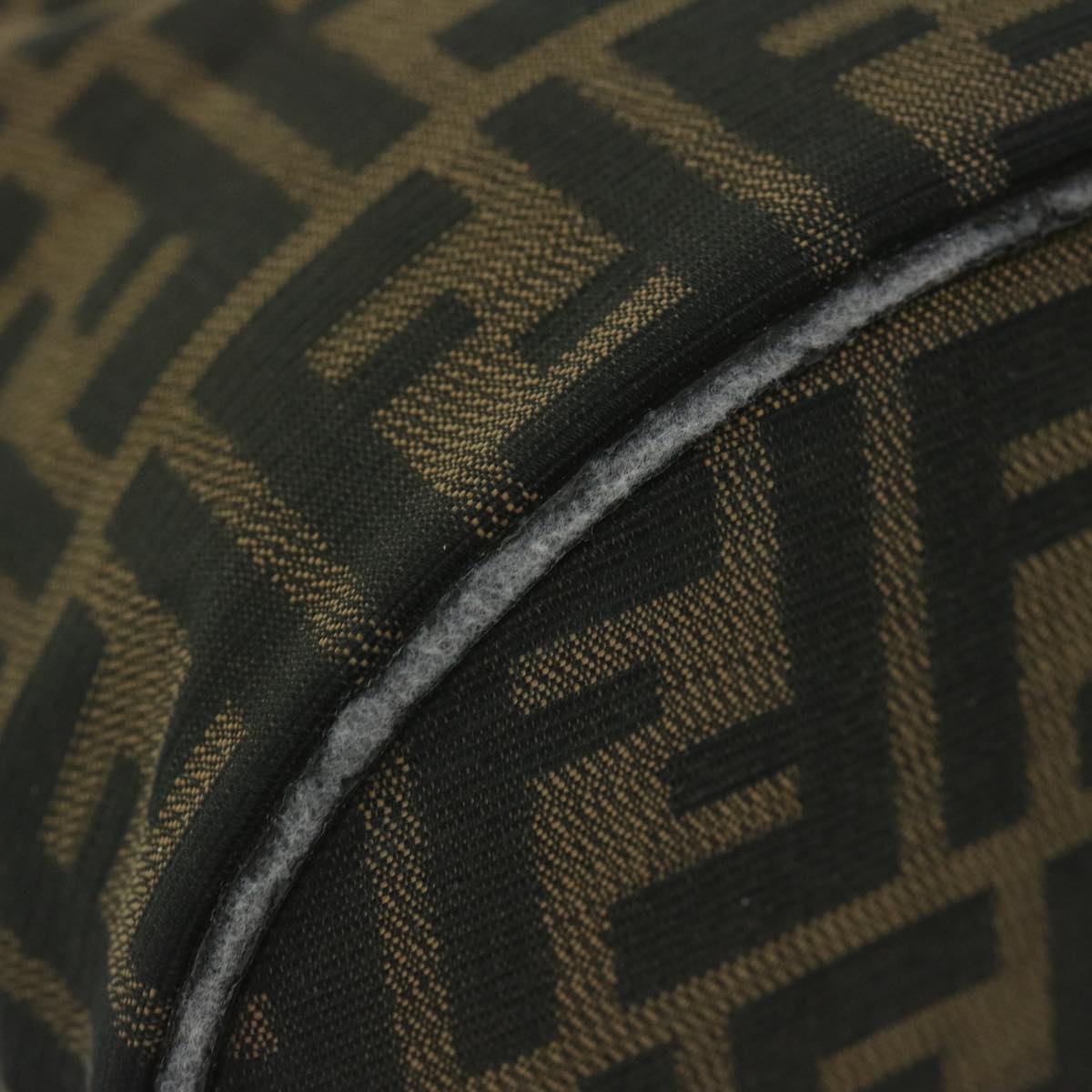 FENDI Zucca Canvas Vanity Cosmetic Pouch Black Brownbs11154