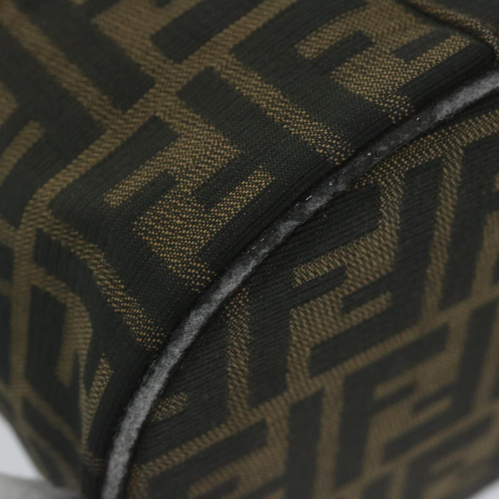 FENDI Zucca Canvas Vanity Cosmetic Pouch Black Brownbs11154