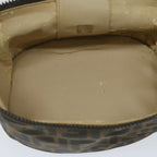FENDI Zucca Canvas Vanity Cosmetic Pouch Black Brownbs11154