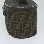 FENDI Zucca Canvas Vanity Cosmetic Pouch Black Brownbs11154