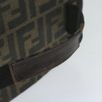 FENDI Zucca Canvas Vanity Cosmetic Pouch Black Brownbs11154