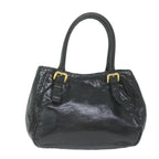 PRADA Hand Bag Leather Black  bs11157