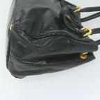 PRADA Hand Bag Leather Black  bs11157