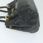 PRADA Hand Bag Leather Black  bs11157