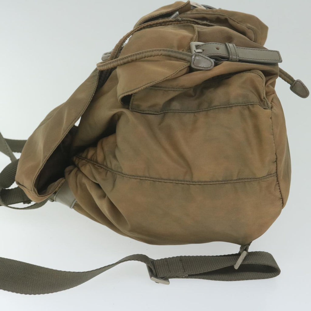 PRADA Backpack Nylon Khaki  bs11160