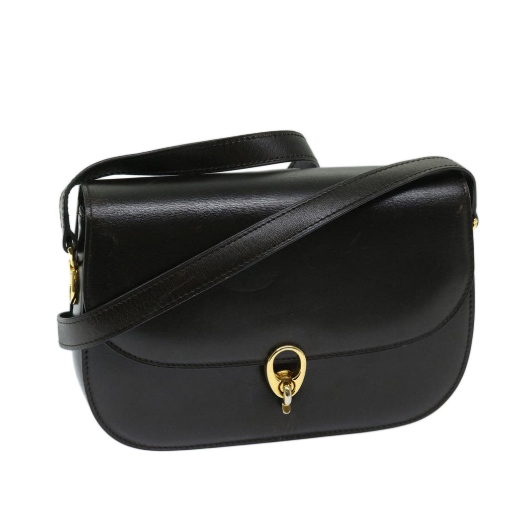 CELINE Shoulder Bag Leather Brown  11189