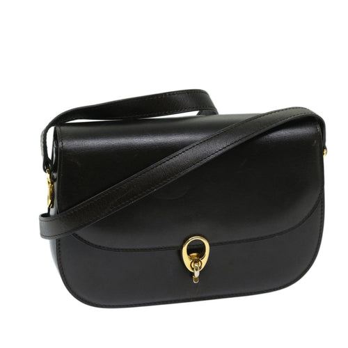 CELINE Shoulder Bag Leather Brown  11189